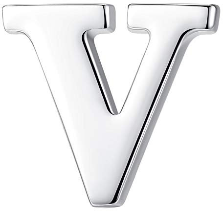 HONEY BEAR Uomo Donna Lettera Alfabeto Spilla Pin Collare Pulsante,Acciaio Inossidabile Iniziale