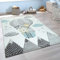 Paco Home Teppich Kinderzimmer Junge Mädchen Kinderteppich Spielteppich Kurzflor Regenbogen Bauernhof Einhorn Schmetterling Hase, Grösse:80x150 cm
