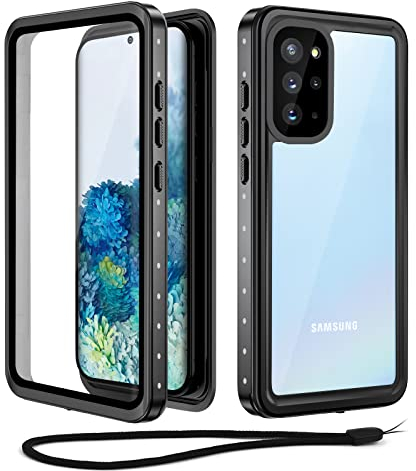 Beeasy für Samsung Galaxy S20 Plus Hülle (6,7”), IP68 Wasserdicht Outdoor Handyhülle 360 Grad Schutzhülle, Stoßfest Staubdicht Panzerhülle mit Eingebautem Displayschutz für S20+ Case, Schwarz
