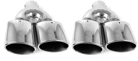 OMAC Auspuffblende kompatibel mit Mercedes W164 2006-2011 Endrohr Chrom Edelstahl L+R