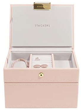 Stackers Blush + Champagne Gold Mini Jewellery Box - Set of 2