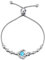 Agvana Bracelet pour Femme, Argent 925 Bracelet d’amour Femme Réglable, Pierre Précieuse Turquoise Créée Rose Bracelet Cadeau de Bijoux Fins Pour Femme Cadeau Pour l'anniversaire de Valentin