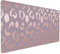 Tapis de souris de jeu rose doré imprimé léopard 80 x 39 cm avec bords cousus, imperméable, base en caoutchouc antidérapant, grand tapis de souris d'ordinateur pour travail/bureau/maison