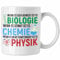 Trendation - Biologie Chemie Physik Tasse Geschenk Nerd Lehrer Geschenkidee Naturwissenschaften Studium Student Geschenkidee (Weiß)