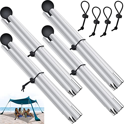 Ferraycle 4 Packungen Zeltstangen Ersatz, Überdachung Extra Stangen für Strandzubehör 6,6 Fuß Strandzelt für Partys, Camping, Angeln