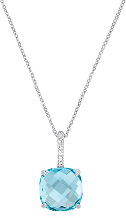 Amor Kette mit Anhänger 925 Sterling Silber Damen Halsschmuck, mit Zirkonia synth., 45 cm, Silber, Kommt in Schmuck Geschenk Box, 9217779