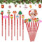 Weihnachtsstifte, 24 Stück Bleistift Kinder Mit Radiergummi, Holz HB Set, Weihnachtsmann Mitgebsel Party Geschenk (Zufälliger Stil)