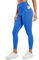 CRZ YOGA Butterluxe Damen High Waist Sport Leggings Blickdicht Soft Yoga Hosen Gym Workout Leggins mit Tasche - 64cm Funkelndes Blau 42