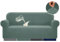 Alishomtll Sofa Überzug 3 Sitzer Stretch Sofabezug Universal Wasserabweisend Couch Überzug Sofaüberwürfe Elastische Jacquard Couchbezug rutschfest Sofaschoner für Hunde Katzen (185-230cm, Matchagrün)