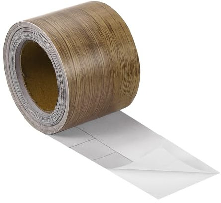 sourcing map Holzmaserung Klebeband, 2 x33 Ft Selbstklebendes Holzmaserung Reparaturband für Sockelleisten, Türen, Bodenreparatur, Möbeldekoration Gelb Teak