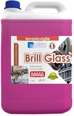 Cubex Brill Glass Detergente detersivo additivo brillantante lavastoviglie 4 x 5kg