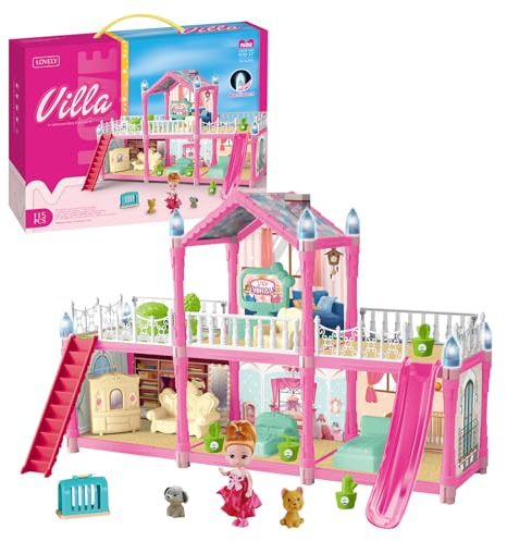 Balakaka Mädchen Schloss Bauspielzeugsets, Rosa Prinzessin Schloss Spielset Kreatives Spielzeug, Friends Schloss Bausteine Spielzeug Geschenke für 6-12 Mädchen