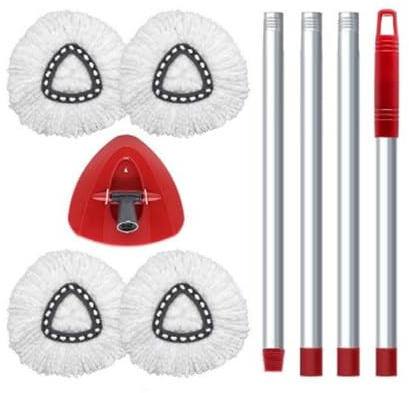 Paquete de 4 Cabezales de trapeador para Vileda Turbo Mop, Juego de trapeador 2 en 1, reemplazo de trapeador para Vileda EasyWring & Clean limpiaparabrisas y trapeador de Piso
