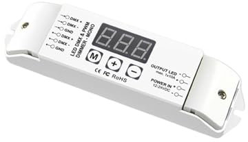 DMX512-Dimmer, einzeln, 1 Kanal, LED, einfarbig, DMX 1-Kanal-Dekodierung mit Digitalanzeige, LED-Lichtleiste