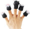 Andux 5pcs Tier Finger Puppets Realistische Gummi Tier Rolle Spielen Finger Puppets Set ZJWO-01 (Katze)