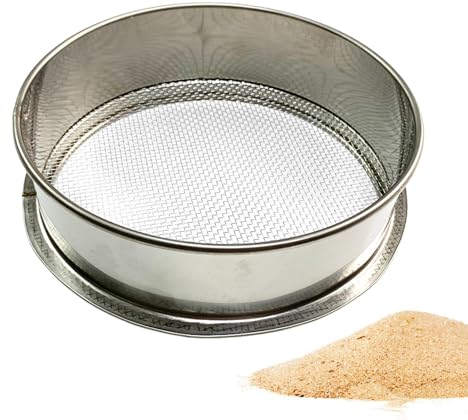 Heavy Duty Garden Riddle | Stainless Steel Garden Sieve Garden Riddle 3mm Fine Mesh Soil Sieve | Metal Sieve Fine Mesh | Wire Mesh Strainer | Metal Wire Mesh Strainer | Small Fine Mesh Strainers