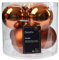 Weihnachtskugeln Glas 8cm 6 Stück - matt & glänzend - Große Christbaumkugeln Weihnachtsbaumkugeln für Weihnachten - Christbaumschmuck & Weihnachtsbaumschmuck - Warm Orange