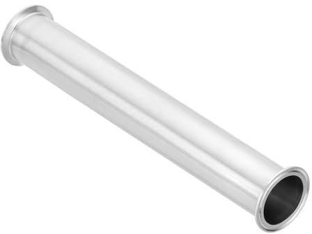 PATIKIL 2in OD Tri Clamps Tube, Sanitary Tri Clamps Spool Tube with 64mm Ferrule Flange, 304 Stainless Steel, 300mm/11.81in L