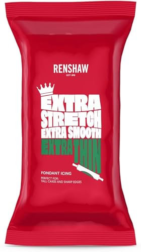 Renshaw Extra Stretch, Smooth & Thin Fondant Icing - Green, 1 kg (Pack of 1)