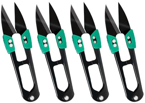 BACSHBY 4 Pièces Secateur de Jardin, Petites Ciseaux Jardinage Professionnels, Ciseaux de Portables, Outils de Pépinière, Multifonctionnels, Sécateur pour Bonsai, Fleurs, Plantes (Noir)