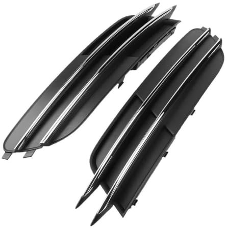 TIUEO Auto Frontgrill Nebelscheinwerfer Gitter Grill für Audi A6 C7 2012 2013 2014, Auto Frontstoßstange Nebelscheinwerfer Kühlergrill Abdeckungsgitter Entlüftungsgitter