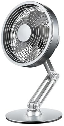 Rudiaoa Ventilateur de bureau USB silencieux, avec 3 vitesses, ventilateur de table rechargeable de 14,2 cm