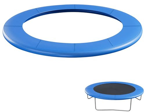 GZWY Trampolin Randabdeckung 305, Trampolin Umrandung 305, Trampolin Ersatzteile UV-Beständig Reißfest Federabdeckung Randschutz Trampolin Zubehör für Gartentrampoline (Blau 366cm)