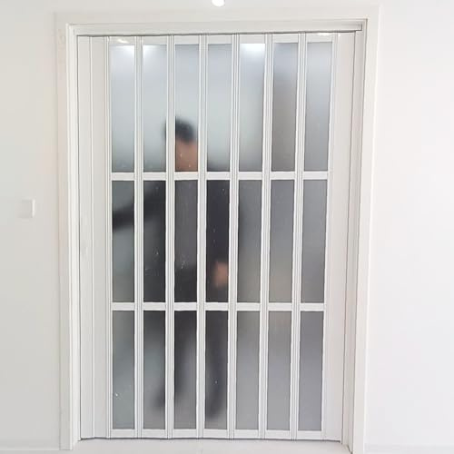IBOWZ Porte Pliante accordèon, Porte accordéon Extra Large, sur Mesure, Longueur 220 cm, coulissante et Pliante, avec Cadre en Aluminium