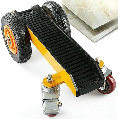 Schwerlast-Transportwagen, Industrie-Steintransportwagen, Transportwagen for Sichere Platten, Mit 4 Vollgummireifen, 300 Kg Tragkraft, for Plattenmaterial, Türen Und Gipskartonplatten