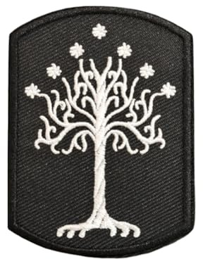 Gondor Baum Klett Patches, Stickerei Aufnäher Patches Tactical Morale Hook Loop Patches, für Rucksäcke Kleidung Taschen Uniform Weste