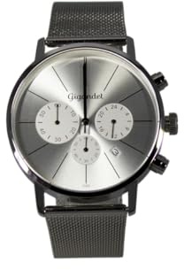 Gigandet Chronograph Armbanduhr Herren Damen Silber Datum G32-018