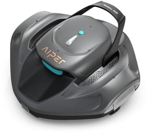 AIPER Seagull 800B Robot Piscine Hors Sol, Aspirateur Piscine sans Fil, 90 Min d’Autonomie, Stationnement Automatique, Affichage LED, Nettoyeur Piscine pour Piscines Hors-Sol Jusqu’à 80 m²