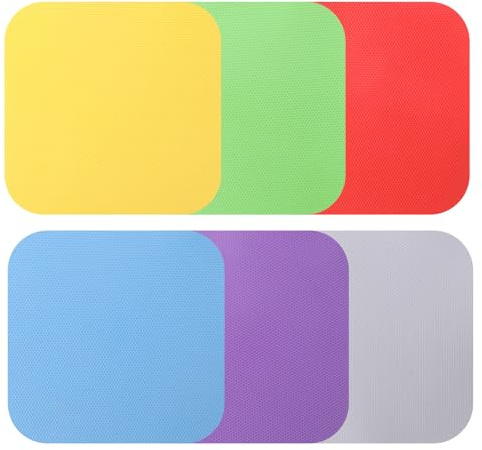 JJUNW 6 Stück Glasöffner Greifer Pads, Gummituch zum Gläser Öffnen | Gummi Dosenöffner Matte Deckelöffner Silikon Für Müheloses Öffnen Von Gläsern Und Flaschen