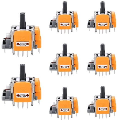 BTFO 8pcs de Remplacement de Joystick , Module Capteur Sticks Analogiques 3D Kit Réparation Joystick Pièces Détachées et Accessoires pour Manette PlayStation 5