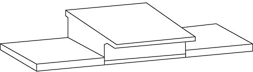 GU Thermostep/Timberstep Dichtplatte für Mittelstoß unten IV88-92, grau