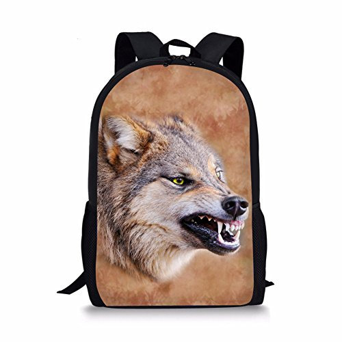 HUGS IDEA Kinderrucksack, wolf (Braun) - Y-CC3519C