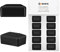 EMFA Capuchon pour poteau rectangulaire 80x60 mm Noir 10 pcs. 8x6 cm plastique Bouchons tube