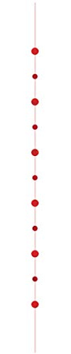 Amscan 110430 - Red Glitter Paper Circles Balloon Tail - 1.82m