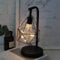 SUAVER Metall Tischlampe,Retro Tischleuchte Dekorative Nachttischlampe Diamond Form Schreibtischlampe batteriebetriebene Nachtlicht dekorative Beleuchtung
