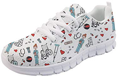 Showudesigns Nurse Damen Sportschuhe Laufschuhe Turnschuhe Sneakers Fitness Krankenschwester Schuhe