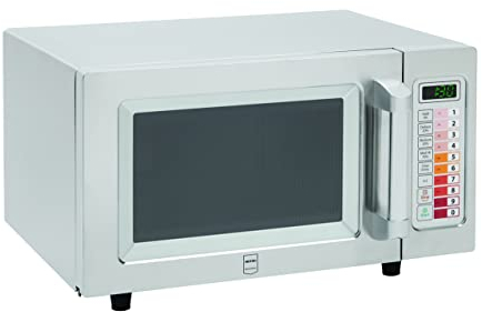 METRO Professional Microondas GMW1125, acero inox, 51.1 x 43.2 x 31.1 cm, 25 L, 100 programas, temporizador 60 min, plato de max Ø 30.5 cm, plata