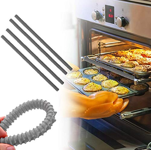 Camidy Silicon Oven Rack Covers,Heat Resistant Oven Edge Guard Protect Against Burns Scars Kitchen Oven Cooker Shelf Protector