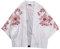 Yowablo Jacke Top Bluse Sommer Japanische Fünf-Punkt-Ärmel Kimono Herren Damen Umhang (XL,3Weiß)