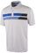 Island GREEN Mens Asymmetric Print Polo Shirt - Silver/Grey - L