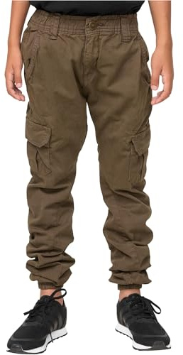 Urban Classics Jungen Hose Boys Cargo Jogging Pants Olive 146/152