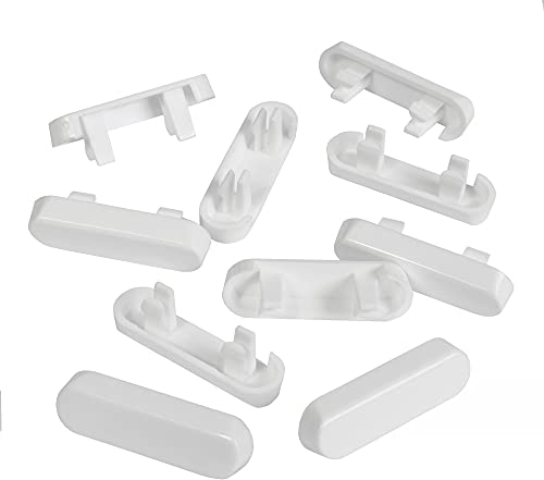 JCP 10 tappi di copertura per drenaggio per finestre in UPVC, colore: bianco