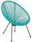 Fauteuil de jardin moderne en métal et corde