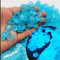 OTCRAFT Lot de 600 galets phosphorescents fruités - Décoration de jardin - Galets décoratifs et lumineux, Bleu Lac