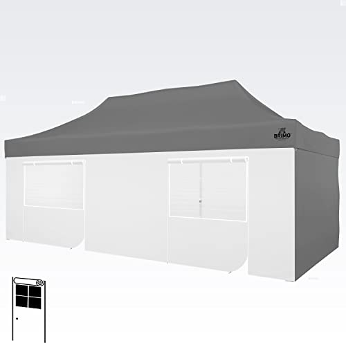 Zeltwand mit Eingang und Fenster (6m Wand für 4x6m Zelt, Weiß)