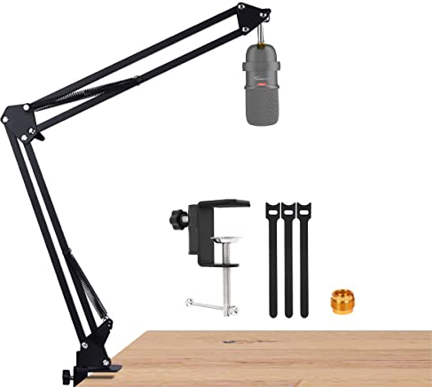 Para brazo de micrófono Hyperx Solocast, soporte de escritorio para micrófono compatible con Hyperx Solocast, brazo de micrófono para juegos, grabación en casa y oficina.